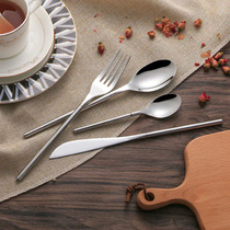 Stainless steel steak knife and fork plate suit European household Western tableware high-end piece knife and fork spoon three-piece suit
