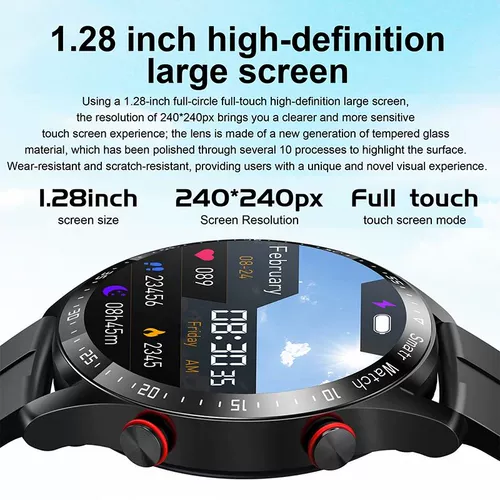 ECG+PPG Bluetooth Call Smart Watch Men Laser Health PR PR