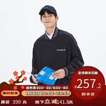 PSO Brand cotton towel bottom sweater fabric splicing webbing baseball suit jacket mens Tide Brand couple jacket