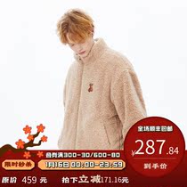 PSO Brand bear double-sided mens winter 2021 New plush jacket couples cotton suit