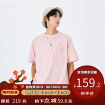 PSO Brand270g cotton linen fabric fake two short sleeve T-shirt men and women Tide brand 2021 new couples