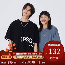 PSO Brand print LOGO summer couple T-shirt men and women cotton Tide Brand short sleeve 2021 New half sleeve