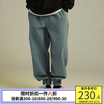 PSO Brand retro harbor style light blue washed old loose Harlan Tide Brand straight leg jeans men