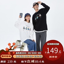 PSO Brand Little Bear Four Seasons wear pattern print long sleeve T-shirt men Autumn Tide Brand base shirt top