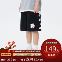 PSO Brand flower Flower fun pattern printed short guard pants mens summer wear wild sports casual five-point pants