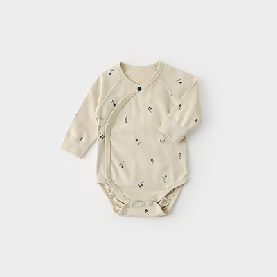 Koala Nose [Fun Little Elements·Simple and Clean Floral Design] Newborn Baby Romper Pure Cotton Bodysuit — 6