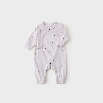 Koala Nose [Fun Little Elements·Simple and Clean Floral Design] Newborn Baby Romper Pure Cotton Bodysuit — 2