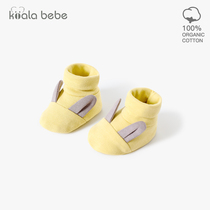  Koala nose nose baby foot cover spring and autumn pure cotton 0-3 months baby shoe cover Rabbit ears newborn anti-fall shoes