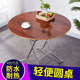 Folding round table dining table household simple solid wood 6 small apartment 8-person dining table round large simple and lightweight dining table