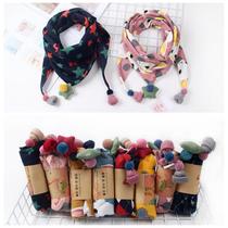 New autumn and winter children's scarf Korean version of baby warm cute scarf men's and women's cotton triangle scarf tide baby scarf