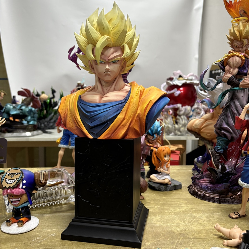 【Caicai Model Toys】Diy Shaped Resin Bust Statue of Super Saiyan 2
