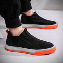 Shoes black shoes black lazy shoes men 2022 new mens casual shoes breathable jelly and fur shoes
