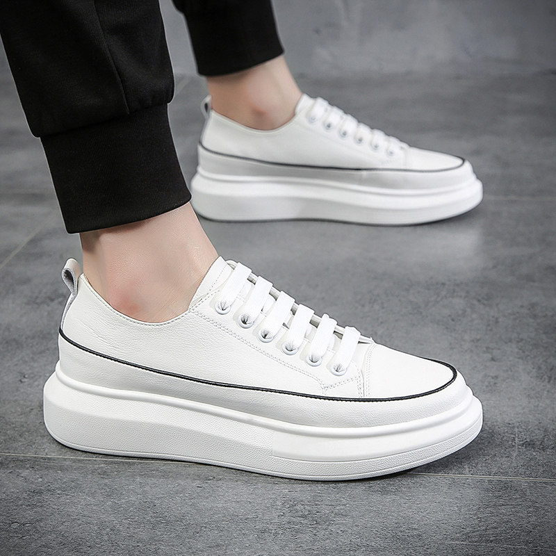 2022 small white shoes men's shoes heightening all-match summer skate shoes fashion couple trend pure white casual trendy shoes