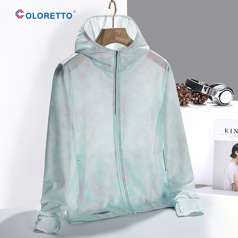 2022 new asymptotic color ice silk sunscreen women anti UV outdoor summer breathable slim sport upf50 