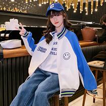 Girls Cover 2022 Spring - Clothing Childrens Spring and Autumn Baseball Clothes in Big Girls Yangtze Han - Edition Jacket Costume