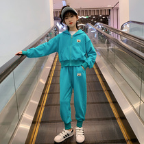 Girls Kit 2022 new fashionable gas in the spring and autumn sports little girl clothes for childrens clothes