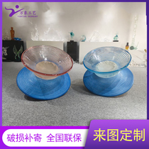 FRP net red creative transparent gyro seat shopping mall Meichen single stool 360 rotating tumbler customization