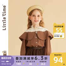 littletime girl shirt method 2022 spring new Korean version girl spring autumn money long sleeve child lining clothes