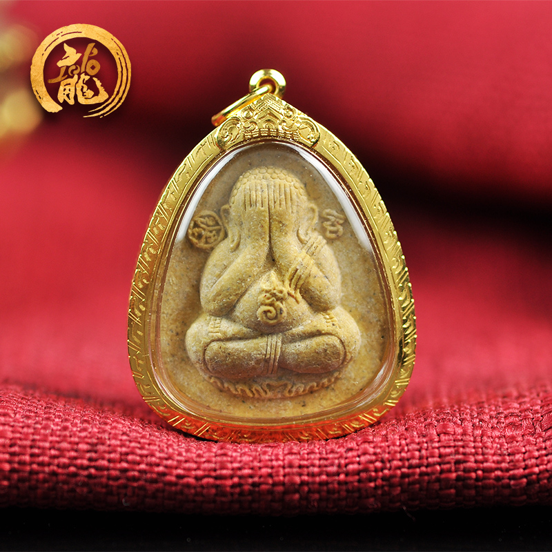Thai Flemish Bird must hide the Buddha Longma Kun Treasure 2539 original K gold shell