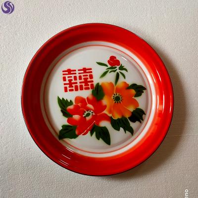 Tray rectangular Nordic modern household teacup light luxury fine plate fish dish plate enamel disk disk