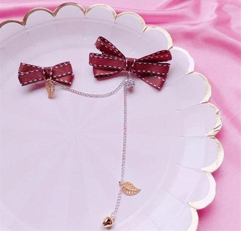 Headdress uniform Japanese bell little fairy tide Lolita with jk's hairpin card Children autumn and winter cute hairpin 