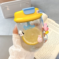 Tritan Water Cup для девочек с высокой внешностью летняя соломенная чашка для высокотемпературных студентов Новая портативная кофейная чашка 2024