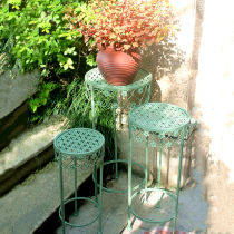 Outdoor wrought iron flower rack Balcony courtyard Garden villa multi-function indoor living room shelf Floor-to-ceiling flower pot rack