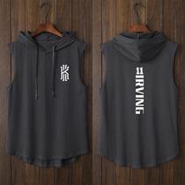 James Cosby Owen basketball suit training sleeveless T-shirt with cap suction sweaty gym pure cotton Currie shoulder vest