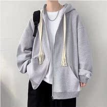 Sweater mens hooded autumn ins tide brand jacket autumn clothes oversize high street spring and autumn American style jacket 1