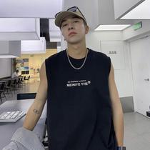 Sport Vest Mens Summer Thin loose Leisure Chains Campantry Campantry Shoulder Wind 100 Hitch Fitness Sleeveless T-shirt