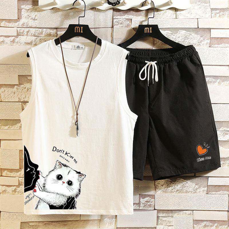 2021 Summer New Trend Cat Castle Camp Camps Shorts Body Shorts Couple Tide 12