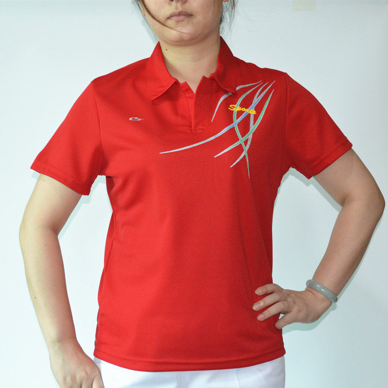 Summer men's and women's half-sleeved T-shirts Jiamusi square dance aerobics tops group gymnastics clothing collective activity costumes