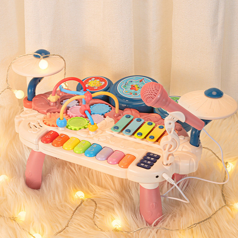 Baby's hands knocks on children's musical instruments Toys and children Puzzle Early Teach Octaonic Sound Musicians Clapping Drum Charging