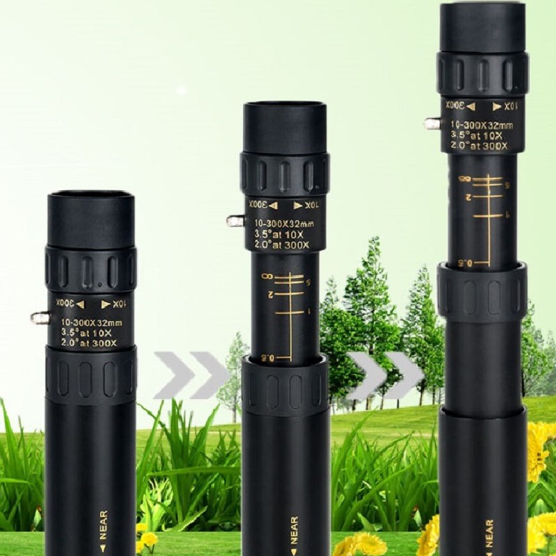 Continuous Zoom Monocular Low Light Night Vision Telescope Kids HD High Magnification Glasses Bird watching mini 10-30x25