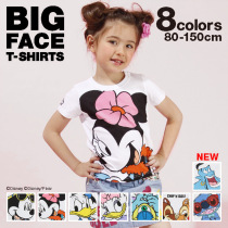 Japanese babydoll new summer mens and womens baby half-sleeve childrens cartoon pure cotton cute short-sleeved T-shirt top