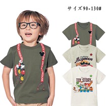 Qianqiyujia summer new mens childrens cartoon short-sleeved childrens cotton thin T-shirt loose version of the top half sleeve