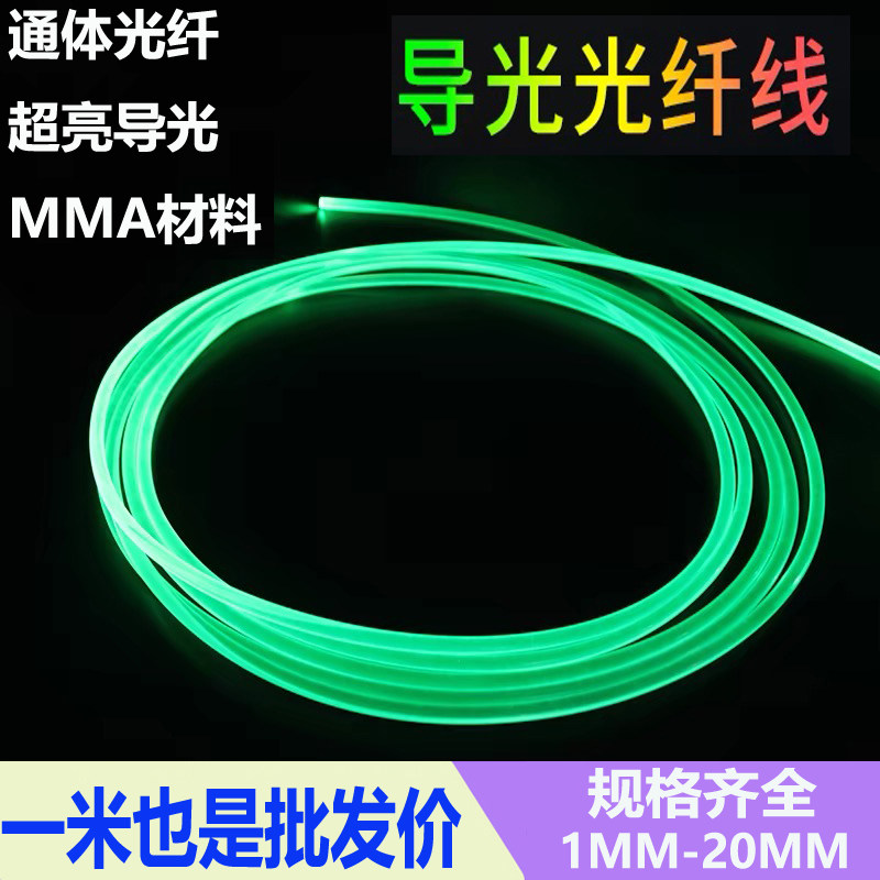 导光条光纤超亮通体导光mma材料透明软质实芯铁佛龙电子产品装饰
