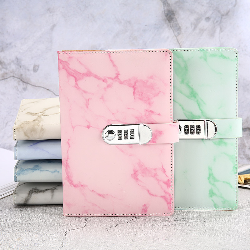 Retro password book small fresh student diary with lock notebook stationery thickened hand account travel notebook gift notebook portable diary business office notebook custom LOGO