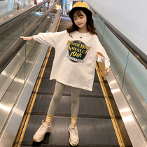Female eldest child Wei clothing Han version of the wave 2022 12-year-old relaxed and thin net red spring autumn clothing new foreign air childrens blouses