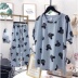 Pocket Pyjama ròng đỏ túi vải mùa thu womens vải mùa xuân nhà quần dài tay trong gió với sự bùng nổ dễ thương 