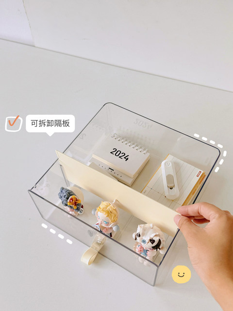 Blind Box Storage Display Stand Transparent Ornament Display Box Figurine Display Cabinet Desktop Bookshelf Stationery Drawer Storage Box