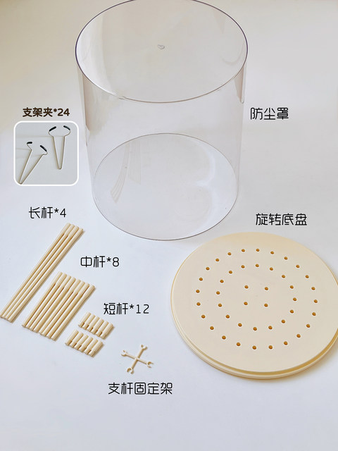 Rotating Labubu Display Box Transparent Acrylic Labubu Dust Cover Doll Pendant Doll Storage Display Cabinet