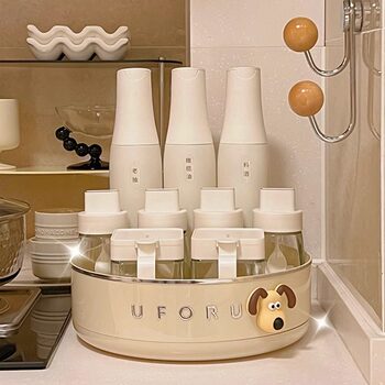 Seasoning Bottle and Jar Combination Set, Seasoning Box, Household Glass Oil Pot, Salt, Msg Seasoning Jar, Kitchen Supplies Storage Box