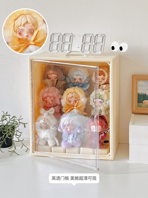 Labubu Display Box Blind Box Storage Display Stand Suitable for Bubble Mart Labubu Doll Figure Display Cabinet