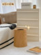 New Model Household Trash Can for Living Room, High-End Bedroom, Bathroom, Toilet, Wood Grain Imitation, Lidless Wastebasket, Large Size, Large Capacity
