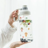 Вместительный и большой пластиковый портативный спортивный стакан со стаканом, космический чайник для спортзала, объем 2000, 2000 мл