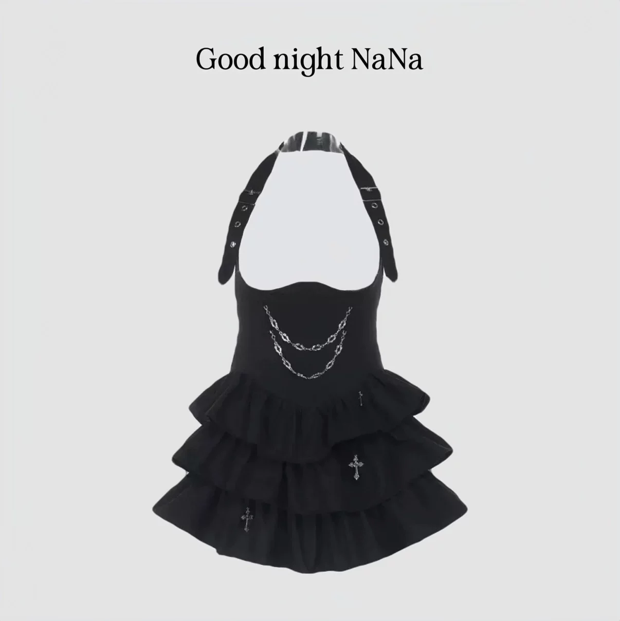 [Good Night NANA] Морвен·Темная Горячая Девушка Стиль Готика ВИШН ая подвесная шея Женщина Высокий пояс Готическая универсальная юбка