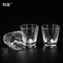 Light luxury glass ins wind set water cup Household cup Japanese transparent phnom Penh glass crystal cup Beer cup