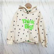 MMD64 small flowers plus velvet personality hooded sweater ThinkBig