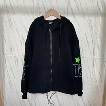 (MMD190) Loga thick star letters embroidered parent-child hooded coat